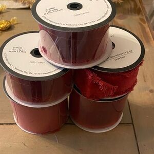 Red Velvet Ribbon Set